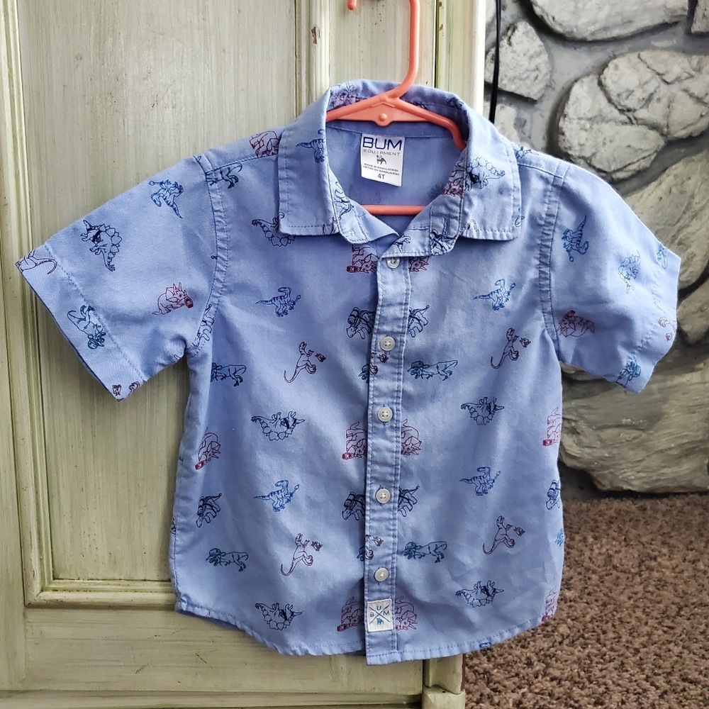 B.U.M toddler boy dinosaur button down shirt